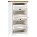 Ver imagem 4 de Sapateira de Madeira 3 Portas 70cm Estilo Americano Lázio F07 Branco-carvalho - Mpozenato