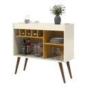 Ver imagem 2 de Buffet Aparador Retrô Odin Adega Balcão Off White Com Nature EJ