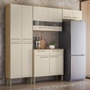 Ver imagem 1 de Armário de Cozinha Completa Mdf 10 Portas 2 Gavetas Atenas Plus - Freijó/soft