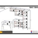 Ver imagem 4 de Cozinha Completa com Bancada e Balcão com Tampo 6 Peças 7 Prateleiras Sicília Multimóveis