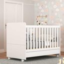 Ver imagem 2 de Berço Americano 3 em 1 com Colchão Incluso e Rodízios Bambino Multimóveis Mpf3023 Branco