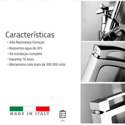 Torneira Misturador monocomando Banheiro Linea Spider Paini Italia - 5