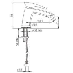 Torneira Misturador monocomando Banheiro Linea Spider Paini Italia - 3
