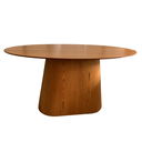 Ver imagem 2 de Base para Mesa de Jantar Cone Oval Laminada em Madeira Freijó para Tampos de 198x122 cm até - Marrom