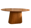 Ver imagem 2 de Base para Mesa de Jantar Cone Oval Laminada em Madeira Freijó para Tampos de 198x122 cm até - Marrom