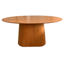 Ver imagem 1 de Base para Mesa de Jantar Cone Oval Laminada em Madeira Freijó para Tampos de 198x122 cm até - Marrom