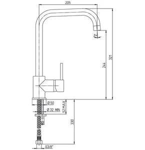 Torneira Misturador monocomando Cozinha Unika Paini Italia - 2