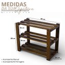 Ver imagem 5 de Sapateira Tripla Prateleira em Madeira Maciça Cerejeira