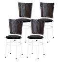 Ver imagem 4 de 4 Cadeiras para Mesa Branca Hawai Marrom Cor:preto