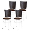 Ver imagem 5 de 4 Cadeiras para Mesa Branca Hawai Marrom Cor:preto