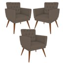 Ver imagem 1 de Kit 3 Poltronas Nina com Capitone - Cappuccino
