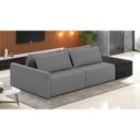 Ver imagem 4 de Sofá Ilha 2 Lugares Living 252cm Modulado Lary Linho Pu Pto K01 Cor Grafite