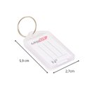 Ver imagem 4 de Kit 50 Chaveiro de Plástico Branco com Abertura e Etiqueta Pautada para Identificação