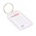 Ver imagem 1 de Kit 50 Chaveiro de Plástico Branco com Abertura e Etiqueta Pautada para Identificação