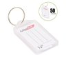 Kit 50 Chaveiro de Plástico Branco com Abertura e Etiqueta Pautada para Identificação - 5