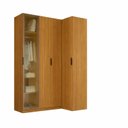 Ver imagem 3 de Guarda-roupa de Canto Reto Clean 4 Portas 1 Reflecta Altezza