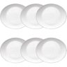 Jogo 6 Pratos Steak Grangusto Oval Branco - Bormioli Rocco - 1