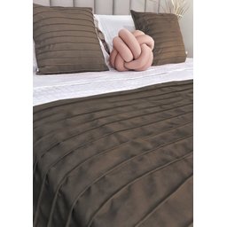 Peseira Drapeada Line Dupla Face em Veludo Cama Casal Cor:camurça - 1