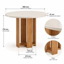 Ver imagem 3 de Conjunto Sala de Jantar 4 Lugares Mesa Redonda Tampo de MDF Jady
