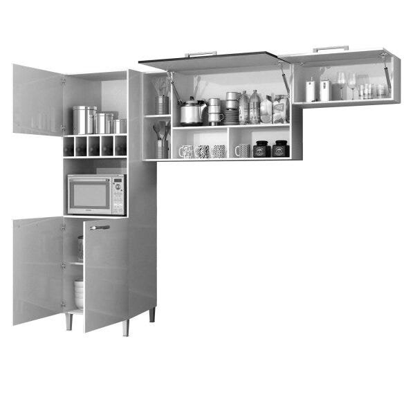 Cozinha Compacta 3 Peças com Paneleiro Adega Ágatha Sallêto Móveis - 3