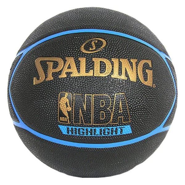 Bola de Basquete Spalding Highlight, Preto e Dourado, 7