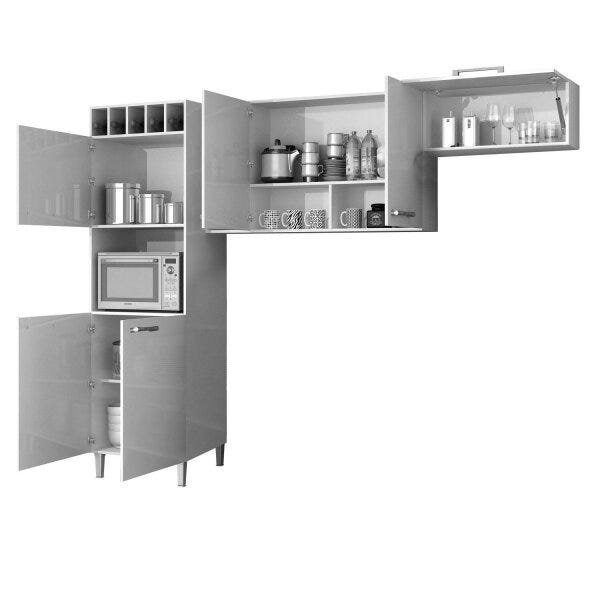 Cozinha Compacta 3 Peças com Paneleiro Adega Opala Sallêto Móveis - 3