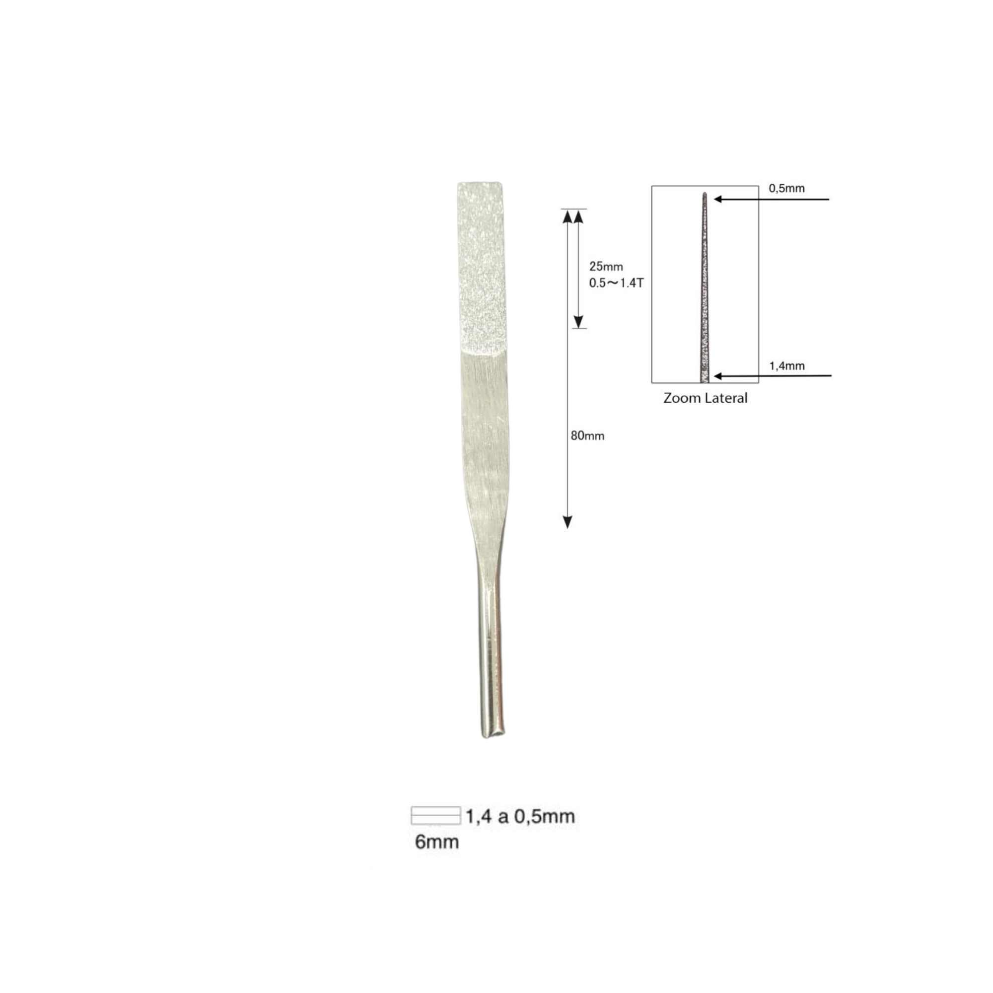 Lima Diamantada Cônica para Lapidadora - #600 - 6MMX80MM - 1