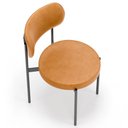 Ver mais imagens de Kit 08 Cadeiras Estofadas para Sala de Jantar Louvre L02 Couríssimo Whisky - Lyam Decor