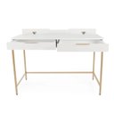 Ver imagem 1 de Escrivaninha Square 2 Gavetas Branca