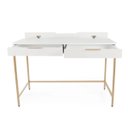 Ver imagem 5 de Escrivaninha Square 2 Gavetas 100% MDF Pés de Metal Branca