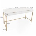 Ver imagem 5 de Escrivaninha Square 2 Gavetas Branca