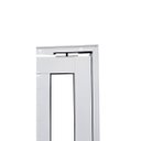 Ver imagem 3 de Porta Pivotante de Alumínio Branco com Puxador, Friso e Visor Linha 30 Roma - Direita / 210 x 100