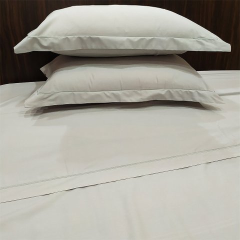 Jogo de Cama Casal 200 fios Festone Classic - Kacyumara Cinza ash / cinza