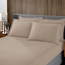 Ver imagem 2 de Jogo de Cama Buettner Solteiro King Malha Liso 2 Peças Image Bege