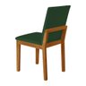 Kit 2 Cadeiras de Jantar Pérola Estofadas em Veludo Verde Base Madeira Maciça Mel - 4