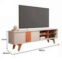 Ver imagem 6 de Rack para TV até 75 Polegadas Permóbili Paraty 1 porta de Correr Off White/Savana i - 100% MDF