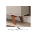 Ver imagem 5 de Rack para TV até 75 Polegadas Permóbili Paraty 1 porta de Correr Off White/Savana i - 100% MDF