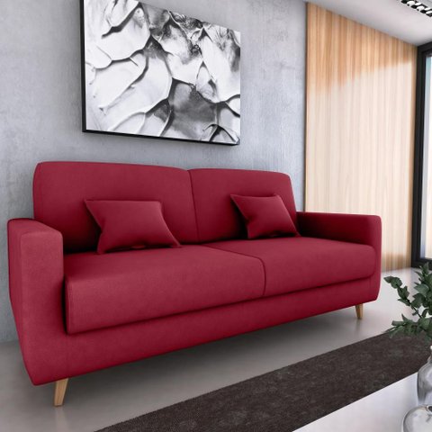 Sofá Cama Premium 3 Lugares 1,90 Larg Emilia Matrix