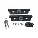 Ver imagem 1 de Cadeado Trava Lateral Tetra Chave Porta de Aço Preta Par Dovale