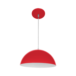 Luminária Ndenteesfera Lustre Led de Teto Lua 34 Texturado:vermelho - 1