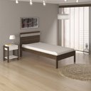 Ver imagem 4 de Cama de solteiro MDP CM8010 Nogal/Branco - Gran Belo