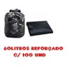 Saco De Lixo 60l Preto Reforçado 100 Unidades Fabricante - 1