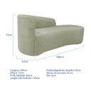 Ver imagem 2 de Kit Divã Recamier Orgânico França 160cm Lado Direito e Poltrona Amore Bouclé