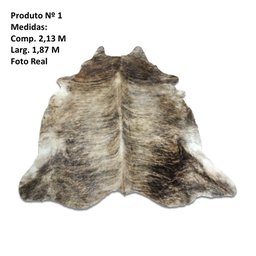 Tapete de Couro Natural Formato Do Boi - 01 - 2