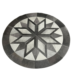 Tapete Mandala Redondo 100% Couro 1,60 Diâmetro