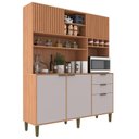 Ver imagem 3 de Cozinha Compacta Melissa 160cm 5 Portas 2 Gavetas Freijó/Fumê - J Carvalho