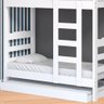 Cama Beliche Madeira Maciça Alta Com Auxiliar E 3 Colchões Solteiro Life Branco Nemargi - 2