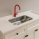 Ver imagem 2 de Pia de Cozinha 180cm Mármore Branco C/ Cuba Inox Funda 14cm: Branco