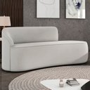 Ver imagem 1 de Sofá 2 Lugares para Sala 140cm Orgânico Wendi Veludo Cinza I01 - Mpozenato