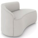 Ver imagem 6 de Sofá 2 Lugares para Sala 140cm Orgânico Wendi Veludo Cinza I01 - Mpozenato